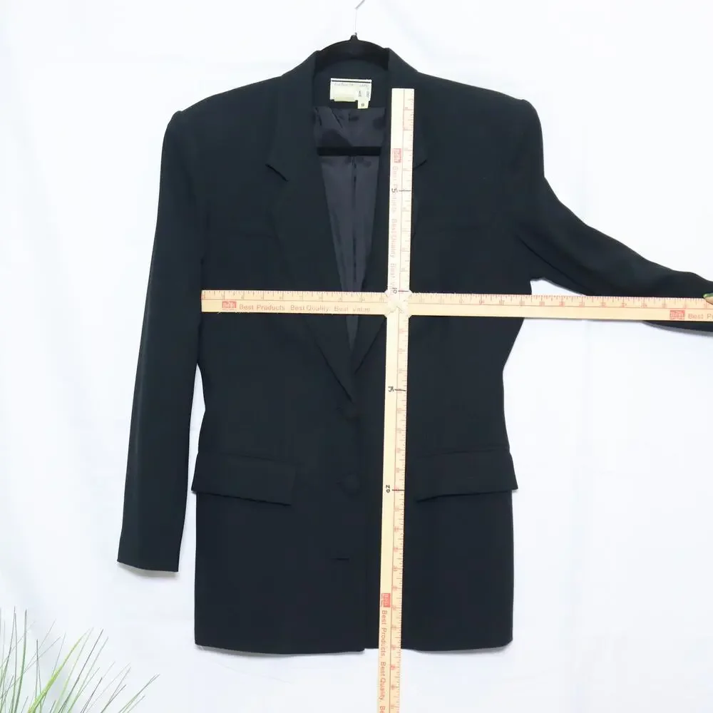Ann Tjian for Kenar‎ Petite Black Tailored Blazer Size 8